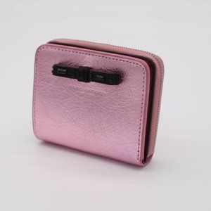 Marc Jacobs Metallic Bow Zip Card Case